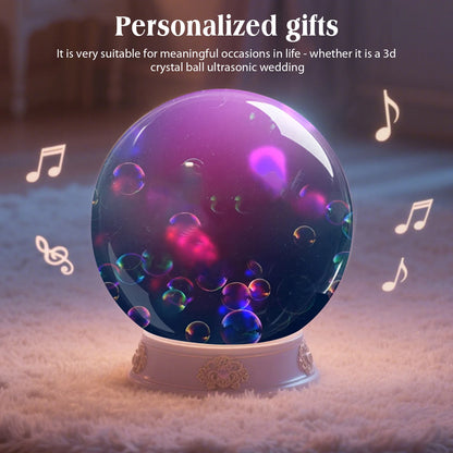 3D Video Crystal Ball with Stand Memory Sphere Lamp with Black Base Memory Orb Lamp Ideal Gift for Expecting Parents