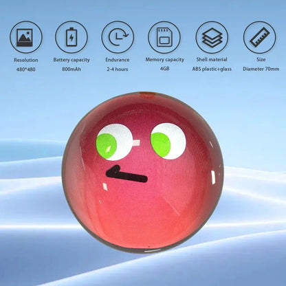 3D crystal ball customized video playback screen electronic ball, suitable for gifting to family and friends, birthday gifts