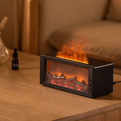 7 Colors Night Light Essential Oil Fireplace Diffuser Fireplace Flame Aromatherapy Fireplace Humidifier Aromatherapy Oil Diffuse