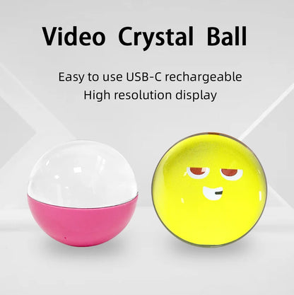 3D crystal ball customized video playback screen electronic ball, suitable for gifting to family and friends, birthday gifts