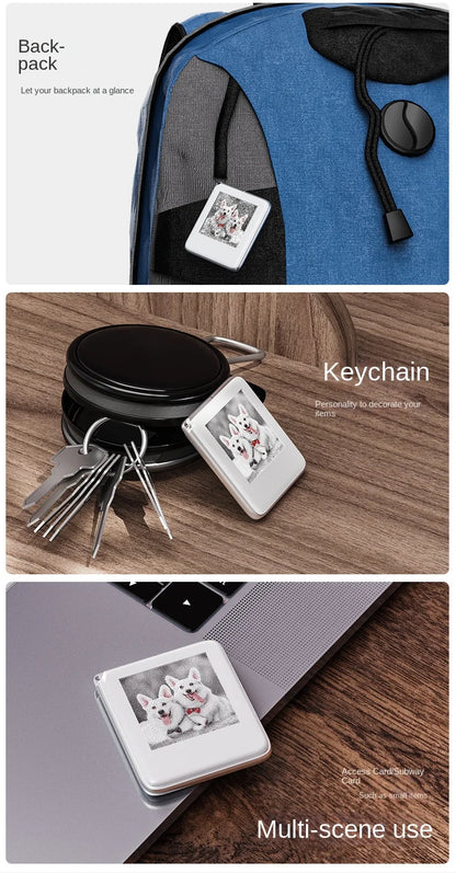 NFC Function Memory Keyring 1.54-inch Three Color Display Screen Image Wireless Transmission Keychain Ink Screen