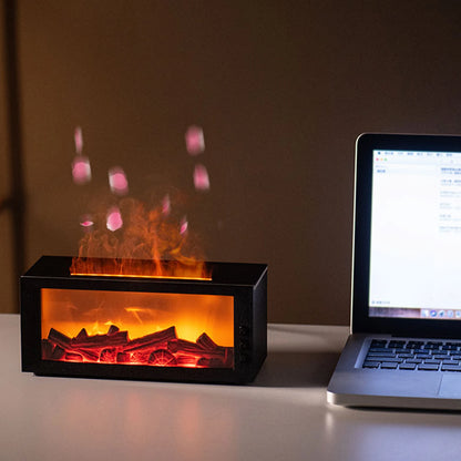 7 Colors Night Light Essential Oil Fireplace Diffuser Fireplace Flame Aromatherapy Fireplace Humidifier Aromatherapy Oil Diffuse