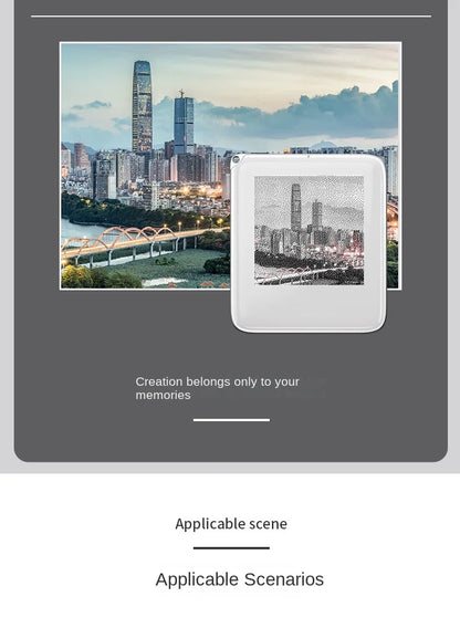 NFC Function Memory Keyring 1.54-inch Three Color Display Screen Image Wireless Transmission Keychain Ink Screen