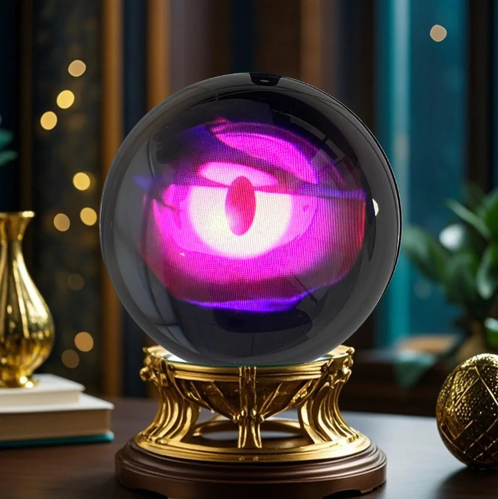 3D crystal ball customized video playback screen electronic ball, suitable for gifting to family and friends, birthday gifts