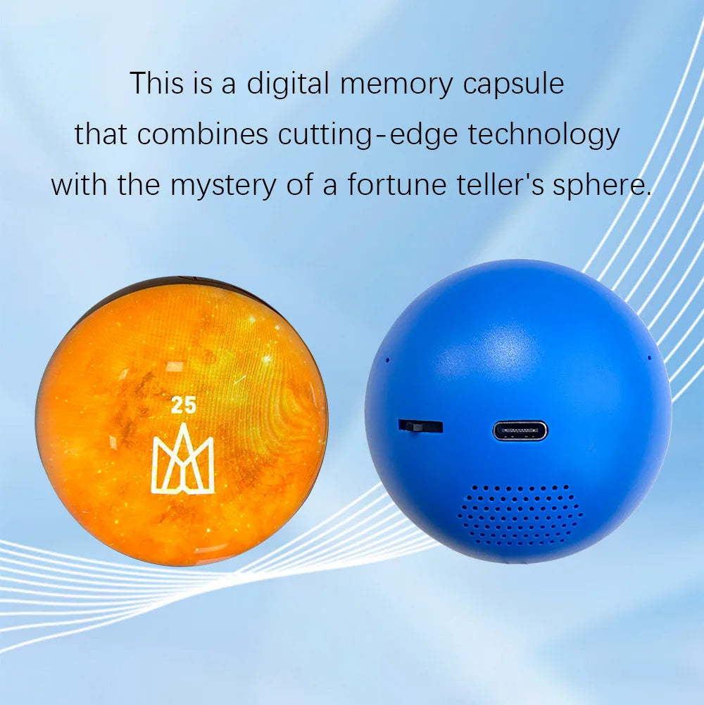 3D crystal ball customized video playback screen electronic ball, suitable for gifting to family and friends, birthday gifts