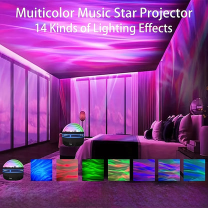 Aurora Borealis Starry Sky Projector,LED Star Projector Night Light with Remote, Galaxy Star Projector with 7 Lighting Effects