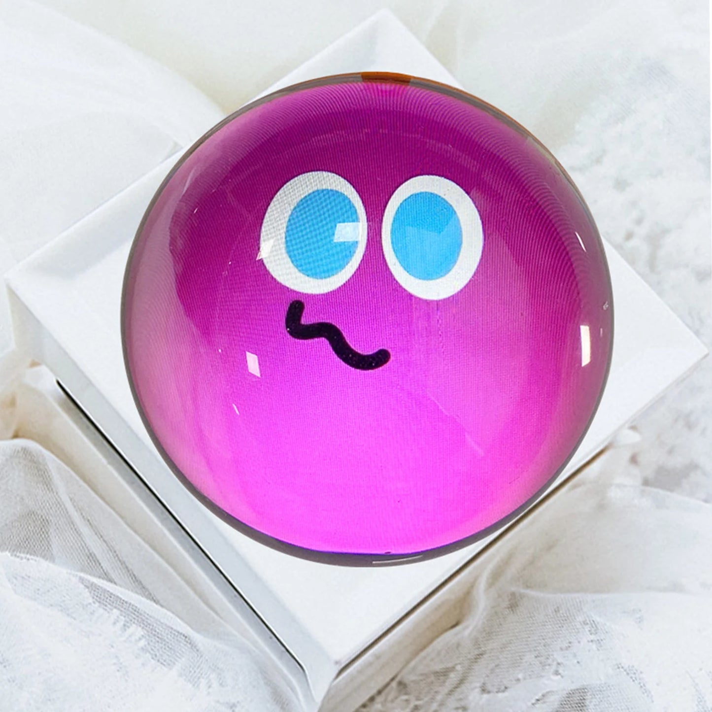 3D Video Crystal Ball with Stand Memory Sphere Lamp with Black Base Memory Orb Lamp Ideal Gift for Expecting Parents