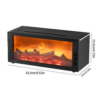7 Colors Night Light Essential Oil Fireplace Diffuser Fireplace Flame Aromatherapy Fireplace Humidifier Aromatherapy Oil Diffuse