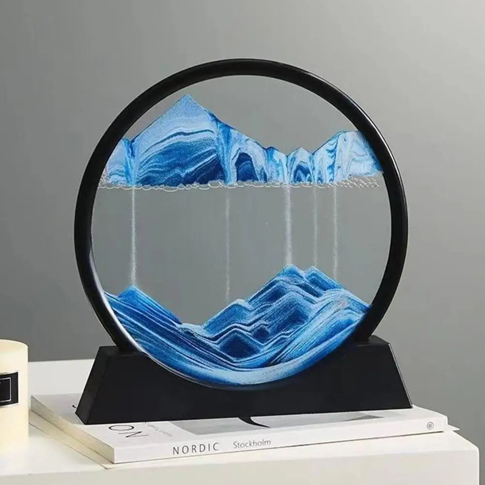 Quicksand Sand View Deep Sea Art Picture 3D Dynamic Office Home Motion Sand Display Decoration Gifts Painting K7S9