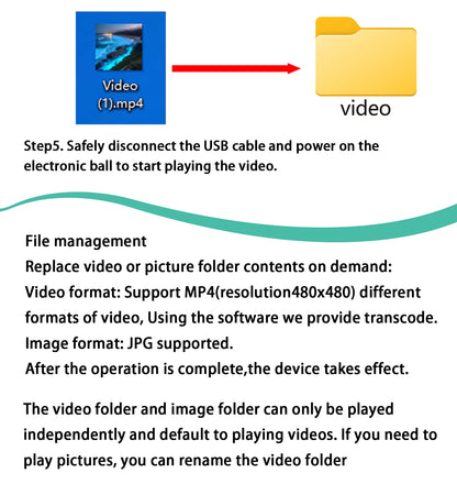 3D crystal ball customized video playback screen electronic ball, suitable for gifting to family and friends, birthday gifts