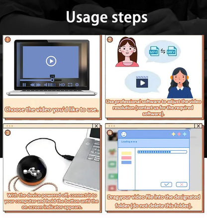 3D crystal ball customized video playback screen electronic ball, suitable for gifting to family and friends, birthday gifts