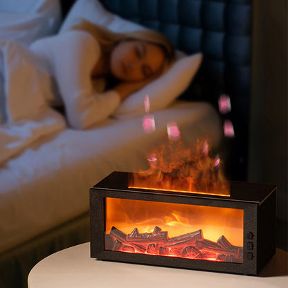 7 Colors Night Light Essential Oil Fireplace Diffuser Fireplace Flame Aromatherapy Fireplace Humidifier Aromatherapy Oil Diffuse