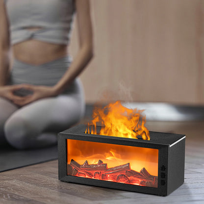 7 Colors Night Light Essential Oil Fireplace Diffuser Fireplace Flame Aromatherapy Fireplace Humidifier Aromatherapy Oil Diffuse
