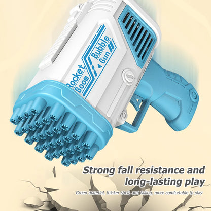 32 Holes Bubble Machine Plastic Electric Shape Automatic Blower Safe Without Liquid Leakproof Anti-Skid Handle for Wedding Props